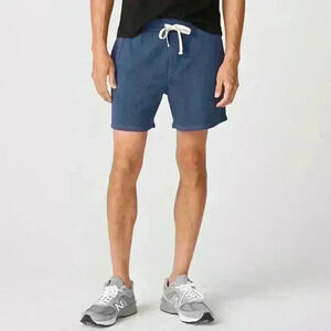 Monrow Men's Blue Steel Elastic Waistband Drawstring Supersoft Gym Shorts Sz XL